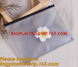 China factory office use slider zip lock document bag vinyl plastic PVC bag,document bag with zipper cosmetics offices supplie supplier