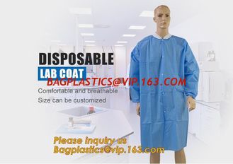 China Disposable Isolation Non- Woven Gown,Disposable Hospital Non woven Medical White Lab Coat,Disposable Industrial Overall supplier