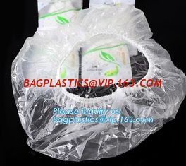 China Eco bio plastic Microfiber Double Layers Elastic Reusable Bathing Cap waterproof Shower Cap,Disposable Shower Cap bageas supplier