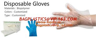China Disposable Clear Poly Hybrid Stretch Gloves, Copolymer Polyethylene PE gloves,household kitchen dining cook transparent supplier