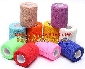 China Nonwoven Self Adhesive Colored Vet Wrap Pet Care Sports Elastic Cohesive Bandage,100% cotton zinc-paste elastic bandages supplier