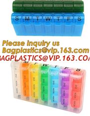 China Large Weekly Medication Capsule Pill Box,Fashionable portable pocket size pill box with cover easy open pill box organiz supplier