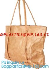China Fashion bag washable paper tote bag, standard size tote bag,washable kraft paper tote bag, washable kraft paper handbag supplier