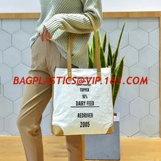 China standard size tote bag,washable kraft paper tote bag, Washable paper metallic color tote bag, washable kraft paper tote supplier