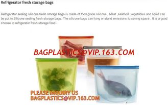 China 1500ML Silicone Fresh Sealing Leakproof Food Storage Bag Multipurpose Fresh Silicone Liquid Bag,Reusable Vacuum Food Bag supplier