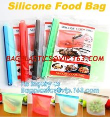 China Silicone Kitchen Bag, Silicone Food Storage Bag Reusable,Reusable Silicone Food Storage Bag Food Grade Vegetable Storage supplier