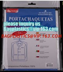 China Dry cleaning plastic non-woven garment bags dust cover for clothes storage,Clear Vinyl Showerproof PEVA Plastic Garment supplier