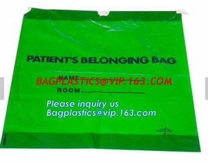 China Biodegradable LDPE material hotel laundry garment poly bag on roll,Packaging poly laundry bag with cotton string rope ha supplier