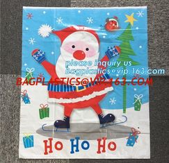 China Large Santa Sacks Cotton Bags 100%Cotton Christmas Drawstring Bag,Christmas socks gift bag,Santa Sack For Decoration pac supplier