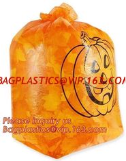 China Halloween Pumpkin Leaf Bags Bundle: 2 Different Sets of Lantern Leaf Bags,Outdoor 30 Microns Jumbo Plastic Halloween Pum supplier