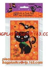 China gravure printing halloween party bag, cute design food grade plastic cookie packing,halloween shrink cello treat bags fo supplier