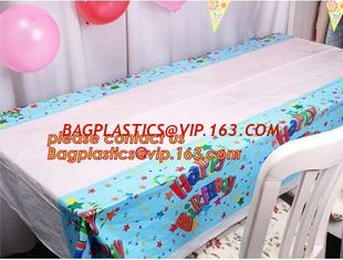 China Creative Boys Girls Birthday Party Tablecloth Plastic Disposable Outdoor Kids Supplies Accessories, happy birthday party supplier
