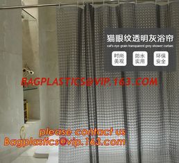 China New popular transparent printed peva shower curtain, Polyester Shower Curtain Fabric For Bath Curtain, waterproof bath w supplier