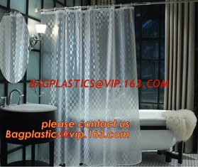 China Stripe Hotel White Polyester Jacquard Shower Curtain,180x180cm maple leaf PEVA theme bathroom accessories shower curtain supplier