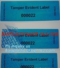 China Void Hologram labels stickers,sliver tamper evident security VOID label,adhesive moon rock pre cotton size label roll vo supplier