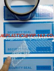 China Tamper evident holographic label / Security Hologram VOID sticker,Antifake Logo Printing Peel Off Void Sticker, Warranty supplier