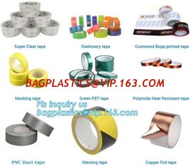 China super clear tape stationery tape,green pet tape,polymide heat resistant tape,pvc duct tape,warning tape,copper foil tape supplier