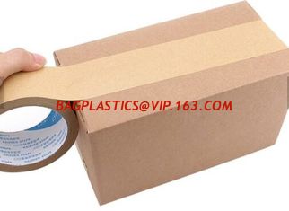 China Kraft Paper Gummed Tape Kraft Paper For Heavy Packing,150um x 30mm x 150M Brown kraft paper strip tape with PE coated supplier