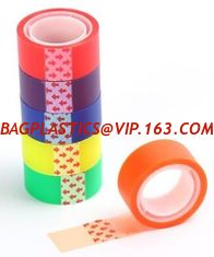 China Stationery printed logo bopp packing tape adhesive,OEM/ODM custom printed washi tape japanese stationery tape bagease supplier