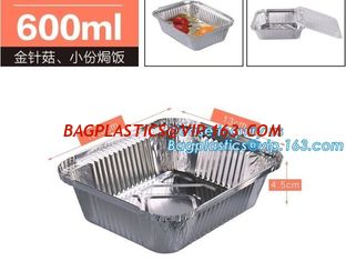 China Airline Aluminum Tray Smooth-Wall Foil Food Containers With Lids Airline Catering,Catering disposable takeaway fast food supplier
