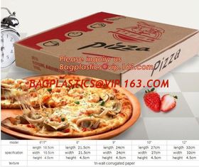 China Carton corrugated paper pizza delivery box,bio-degradable high quality chinese food products custom kraft paper pizza pa supplier