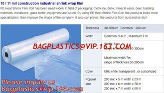 China hot sale construction plastic film,10 / 11 mil construction industrial shrink wrap film,Construction Builder's Film pack supplier