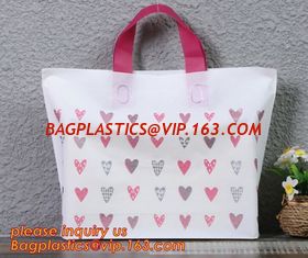 China Custom Gravure Printing With Your Own Logo Plastic Shopping Bag Material LDPE/HDPE Custom Carrying Soft Loop Handle Bags supplier