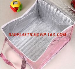 China OEM custom logo hot selling premium thick insulation cooler commercial food delivery bag,Promotional non woven aluminium supplier