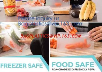 China Essential housewares, Fresh Lock, Seal Fresh, Portable Reusable Food k Seal Silicone Fresh Freezer Bag For Travel supplier