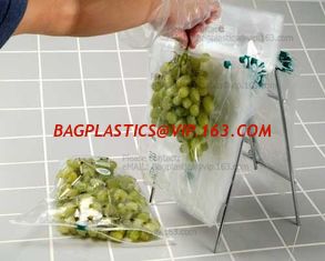 China Fresh vegetable Grape Cherries transparent plastic Packaging Bag, Slider Zipper Cherry Packing Bags, GRAPE &amp; CHERRY BAGS supplier