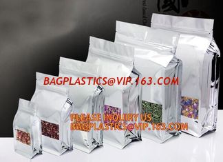 China Reusable Stand Up Zipper Pouch Aluminum Foil Bags, Square Bottom Coffee Packaging Bags With Valve supplier