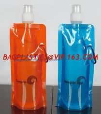 China Promotional Customized Foldable Plastic Water Bottle Bag,Fashion bpa free bottle foldable water bag 480ml bagease pack supplier