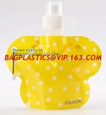 China Foldable Water Bottle Bag 480ML Environmental Protection Collapsible Portable Water Bag Sports water bottle 480ml bageas supplier