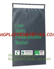 China Eco-Friendly waterproof durable grey/white PLA biodegradable courier bags,100% compostable and biodegradable Courier Env supplier