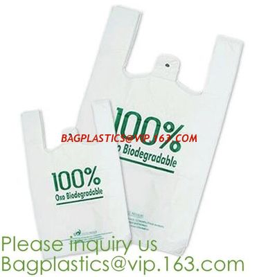 China Eco friendly Compostable Dog Poop Bags Shopping bags Supermarket Shopping Bags T-shirt Bags Compostable Bags Trash Bags supplier