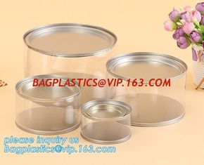 China 1 gallon clear plastic paint cans for packaging,Plastic Food Grade Clear PET Can Round Food Storage Container Screw Lid supplier