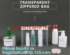 China ZIPPERED BAGS, makeup cosmetic bag, travel BAG, Cosmetic Swimwear Sand beach Clear Cylinder PVC Bag For Women Makeup Tr supplier