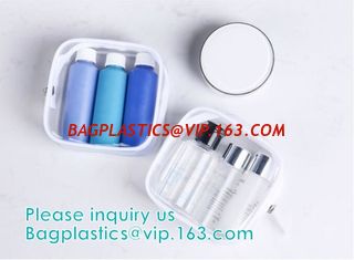 China glitter pvc makeup bag for girl, Organizer Pouches ToteTravel Toiletry Bags Transparent PVC Cosmetic Bag, handle carrier supplier