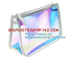 China Travel Pouch, Manufacture Clear PVC Zipper Puller Cosmetic Bag,Holographic Travel Pouch Cosmetic Bag Envelope Clutch Bag supplier