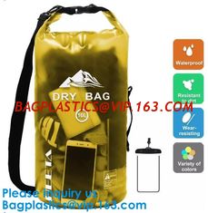 China Colored 15Liter Shiny Clear Window Water Proof Dry Bag Ultralight Outdoor Waterproof Dry Storage Bag For Sports supplier