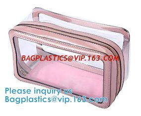 China Biodegradable Plastic Zipper Case Zip Lock Frosted Plastic Slider PVC Zipper Packing Bag For Underwear Clothing Cosmetic supplier