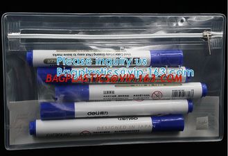 China Biodegradable Transparent PVC/EVA/TPU Zipper Slider bag,Selected By Girls Cosmetics Toothbrush Zipper Bag With Slider supplier