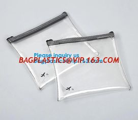 China Travel Toiletry Pouch Promotional Zip Lock Pvc Bag With Own Logo Eco-Freindly Transparent Pvc Zipper Pen Pouch supplier