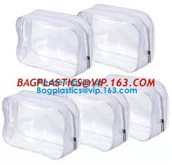 China Cosmetic/ Makeup/ Toiletry Beach Zipper Maxfirm JJ.CIMI Cosmetic/ Makeup/ Toiletry Clear PVC Travel Wash Bag with handle supplier