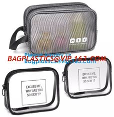 China Fashion Black Shaving Kit Travel Wash Bag Organizer PVC Waterproof Portable Gym Hanging Toiletry Bag for men supplier