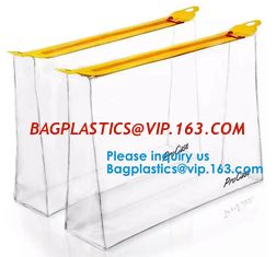 China Clear Small Transparent Poly PVC Zipper File Wallet Packaging Women Travel Clear Wash Organizer Pouch supplier