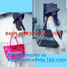 China Beautiful Plastic PVC Beach Bag Clear Travel Cosmetic Bags, Fashion Clear PVC Beach Bag, Vinyl Plastic Bag, Envelope Clu supplier