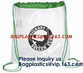 China Promotion Gifts Sport Swimming Bag Clear Pvc Advertising Custom Logo Drawstring Backpack Bag PVC drawstring cosmetic bag supplier