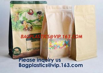 China Gold Print Laminated Stand Up With Zipper Aluminum Foil Pouch,Organic Foods/Cosmetics/Organic Baby Food/Coffee Packaging supplier