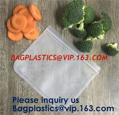 China Food Snacks Extra Thick FDA Grade Leakproof Reusable PEVA Storage Bag,Seal Reusable PEVA Storage Bags ideal For Food Sna supplier